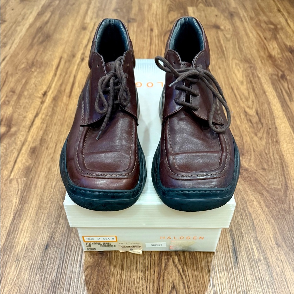 Men's Brown HALOGEN Sneaker Shoe with Box. PERFECT FOR WORK! Size 8